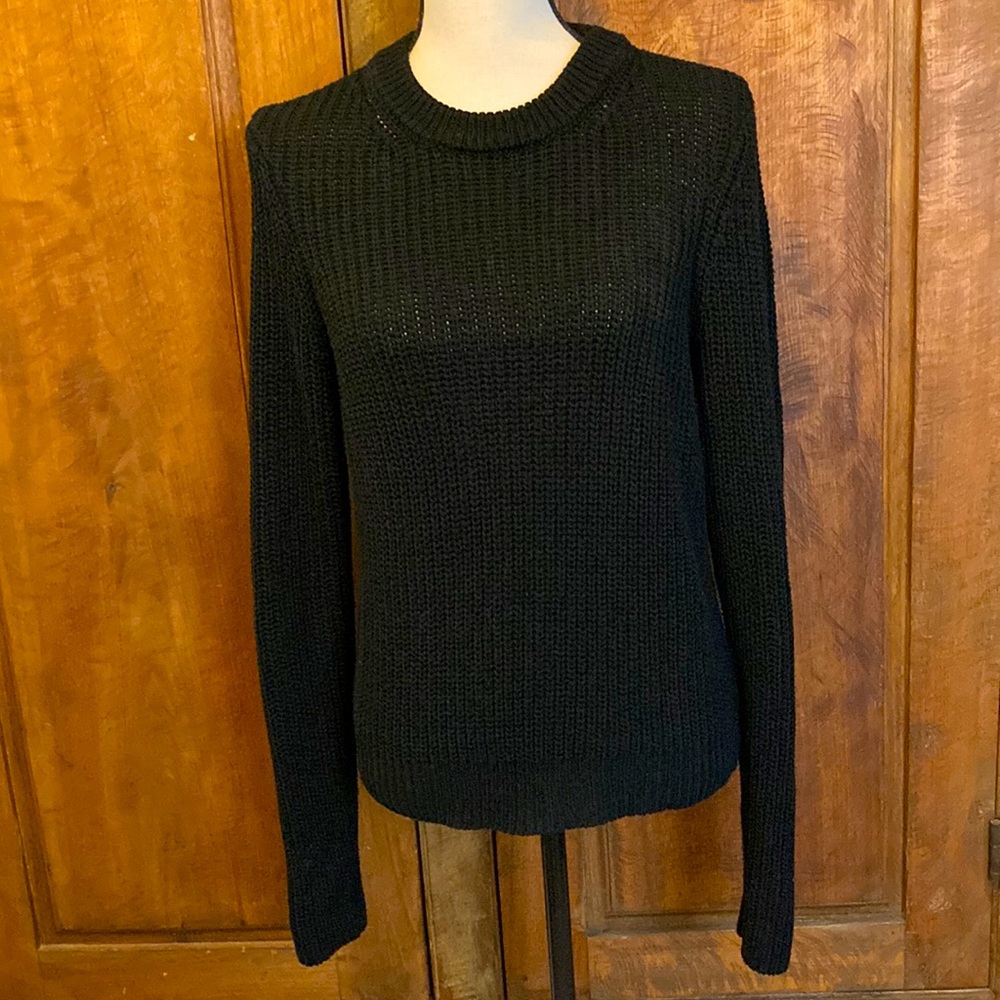 Ann Taylor Black Crew Neck Sweater ~L~